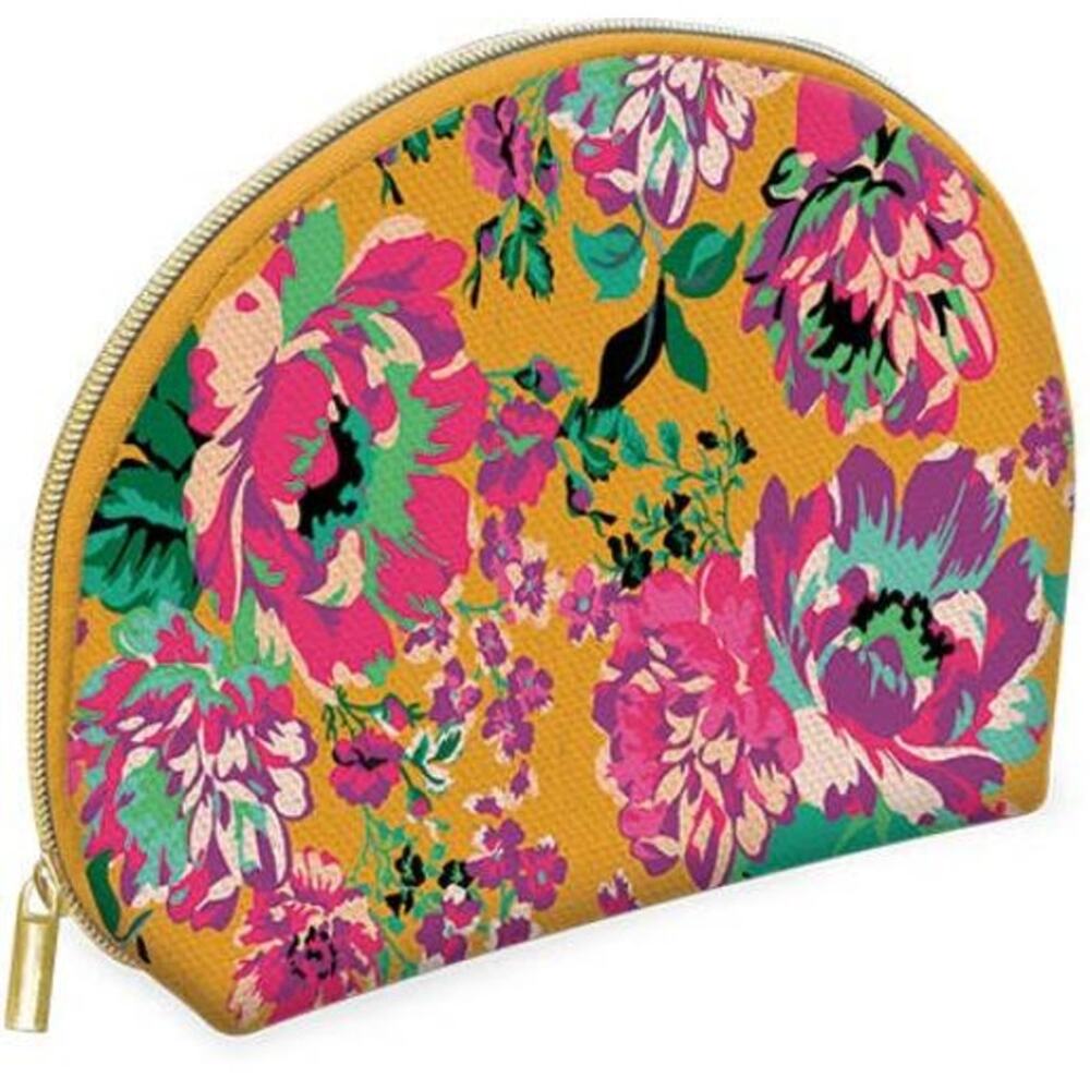 Canvas Cosmetic Bag | Yellow Floral
